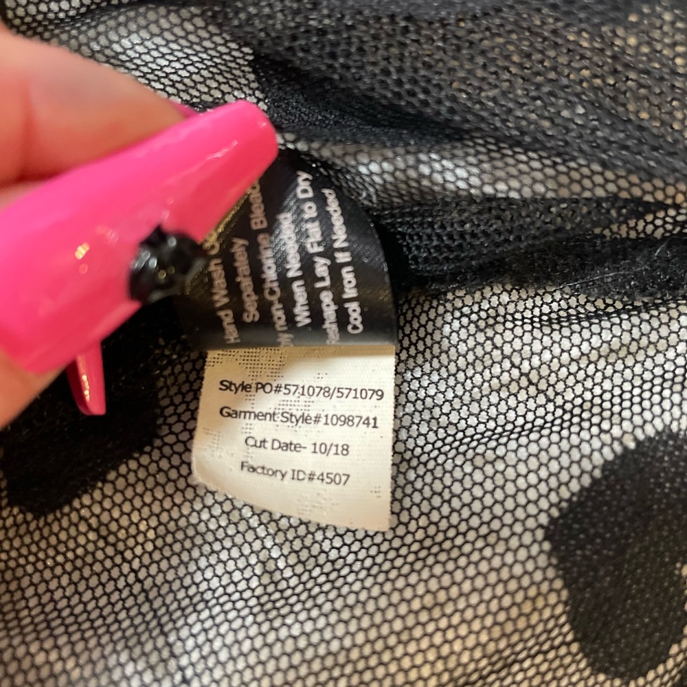 Lane Bryant Whimsigoth Vamp Goth Witchy Grunge Sheer Heart Mesh Top Black 18 20 - Picture 7 of 11